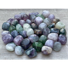 Fluorite Tumbled Stones, 0.75"-1.25" Tumbled Fluorite