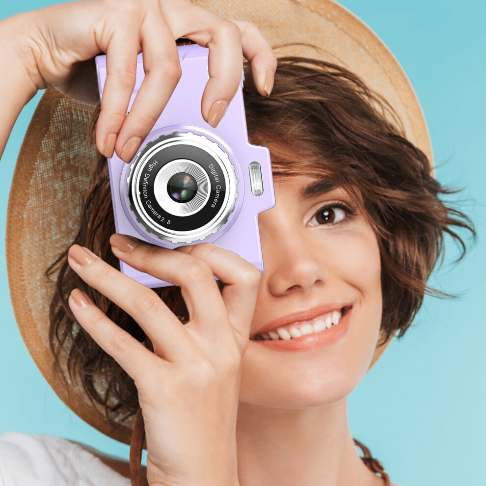 Oggfader Digital Camera 4800W 2.8-Inch Hd Screen 8X Zoom, Compatible With Photography For Adults, Small Motion Camera Purple 9085618235052