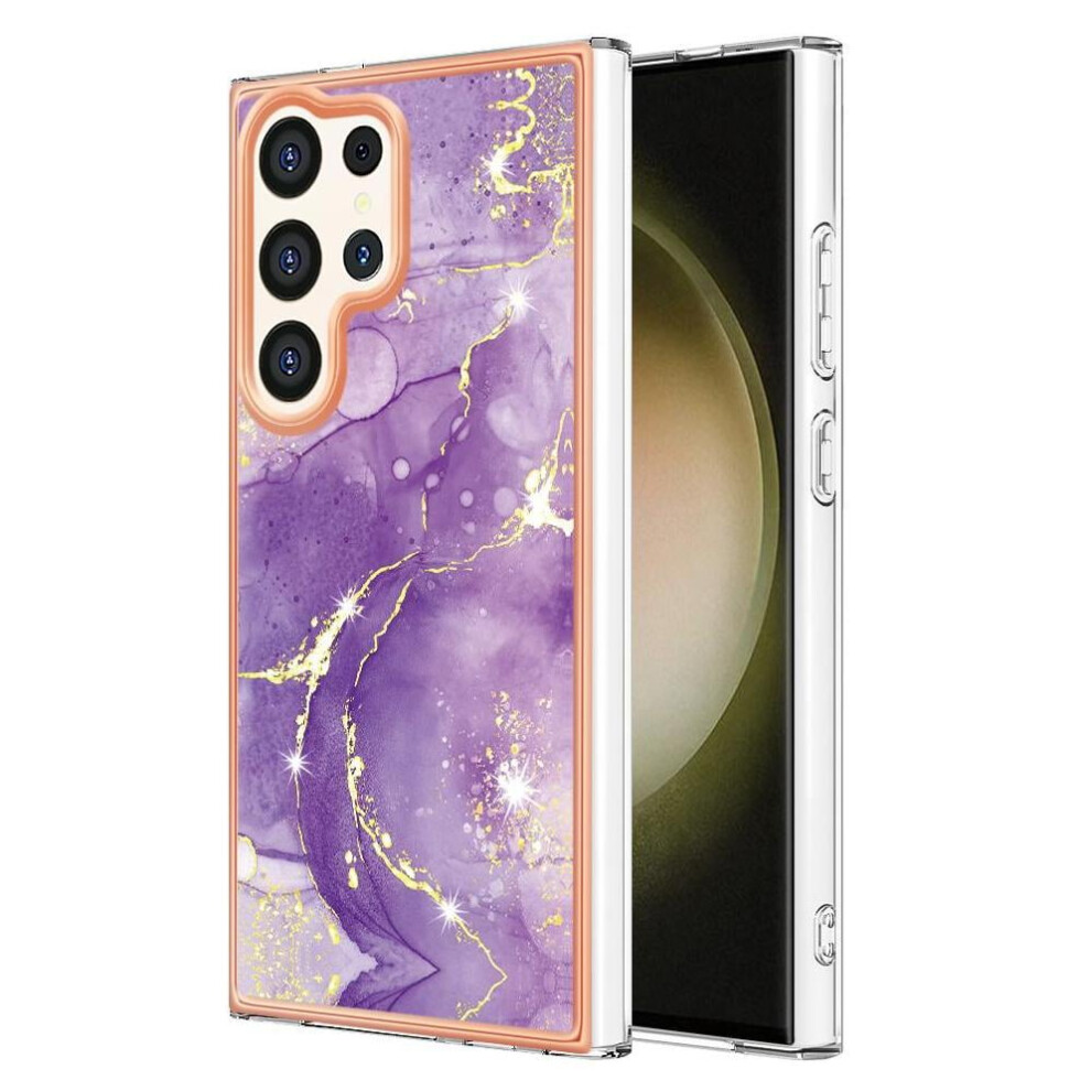 Case For Compatible With Samsung Galaxy S24 Ultra 5G Soft Bumper Slim Tpu Protection Marble Pattern 9085618235243
