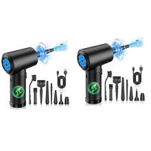 2X Compressed Air Duster-51000RPM-Keyboard-Cleaner - Good Replace Can Reusable No Canned Duster