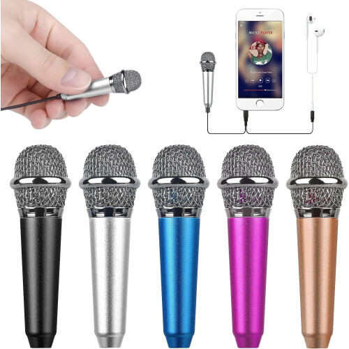 Mini Portable Mic for Singing, Vlogging, Podcasting - Compatible with iPhone, Android, iPad, Computer, Laptop, Tablet 1