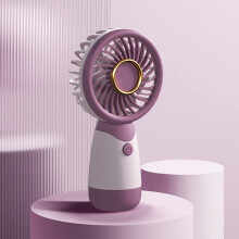 Cailmei Border Small Fan Handheld Pocket Mini Fan Portable Us Rechargeable Fan Gift Silent Event Engraving Purple Free Size