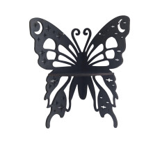Liushuuu Candle Lite Scented Butterfly Wall Hanging Decor, Hollow Out Wooden Candlestick, Simple DIY Assembly, Artistic Right Angle Design