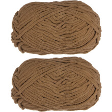 2Skeins Chenille Yarn Blanket Yarn 2x100g/7.1oz #6 Super Bulky Polyester Soft Knitting for Crochet Weaving Bag Scarf Hat