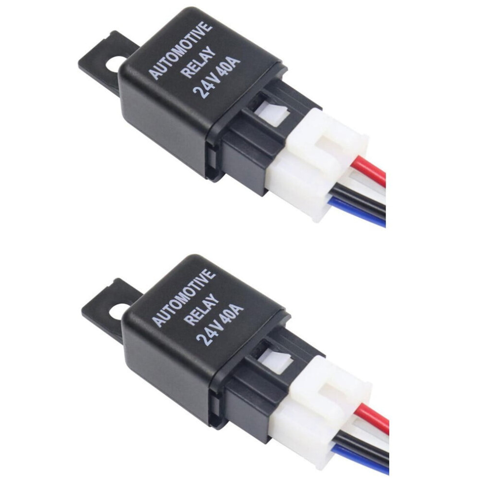 Minxio 2Pcs Dc 12V 40A Car Auto Automotive Van Boat Bike 4 Pins For Spst Relay,24V Package 9085618757981