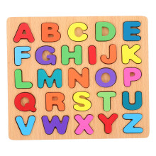 Zonh Alphabet Puzzle Wooden Letter Math ABC Learning Blocks Montessori Toys