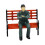 50 Seated Standing Model People Passanger Figures+6 Bench Train Railway Layout 7