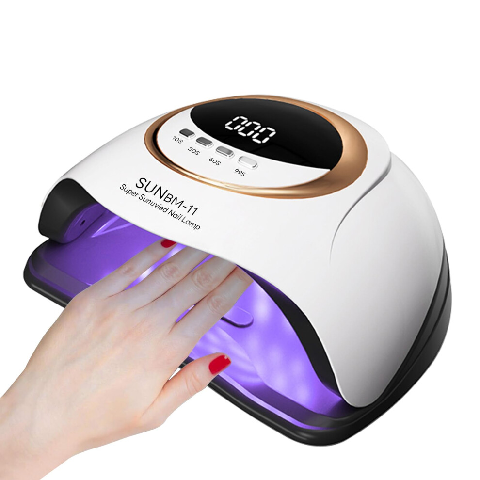 180W Professional UV LED Nail Lamp Gel Nail Dryer with Smart Sensor and LCD Timer for Manicure