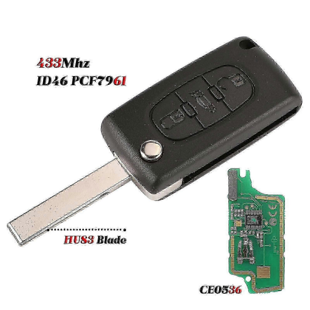 Replacement Car Key For Peugeot 207 208 307 308 Remote Fsk 433Mhz 6935161618600