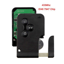 433MHz Smart Control Car Key für Renault Clio Logan Megane 2 3 Scenic ID46 PCF7947 Chip Einfügen 2 Knöpfe Fernbedienungskarte Fob01250