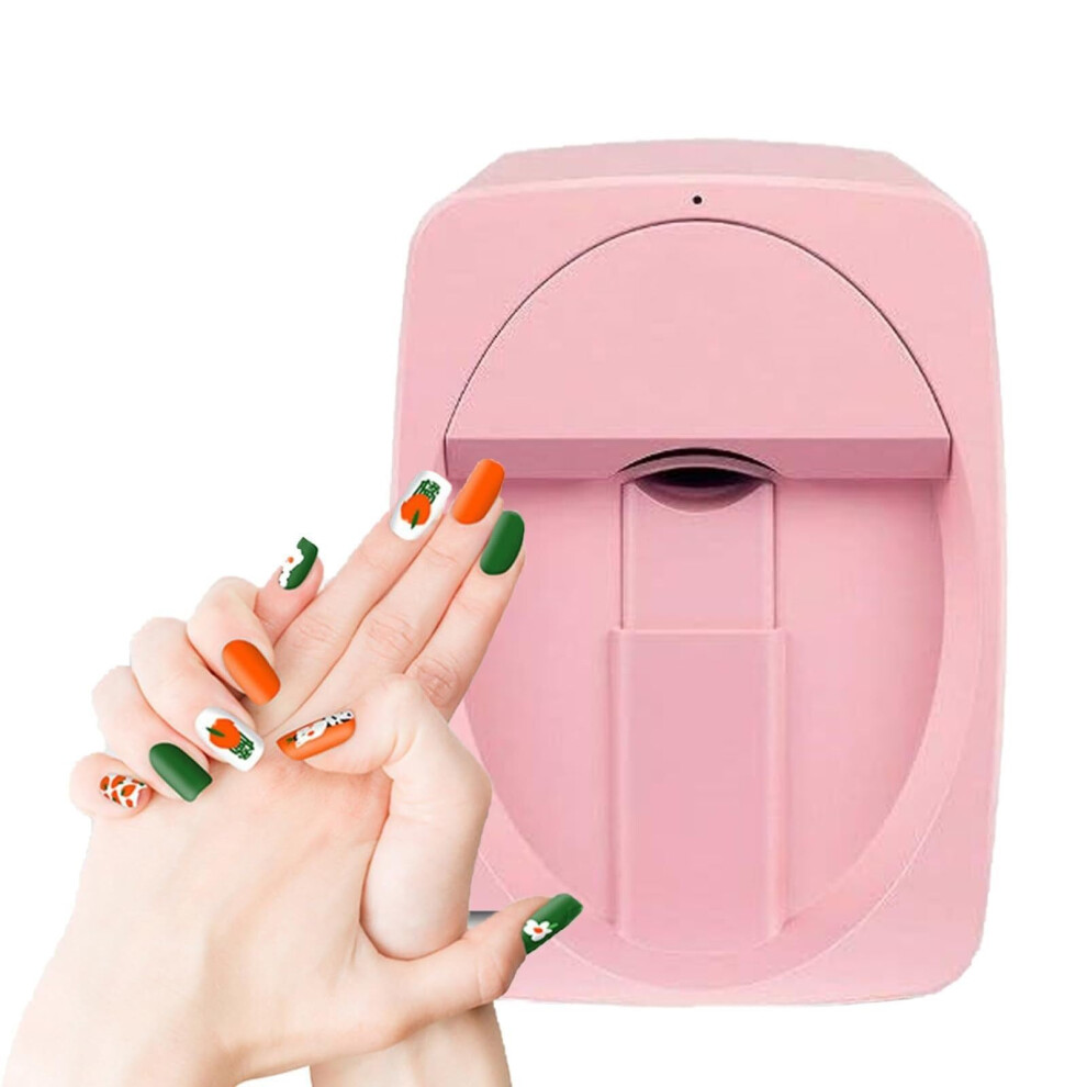 Pink Nail Art Printer With Smart App Control, 2400 Dpi Custom Photo Printing For Home And Salon Use