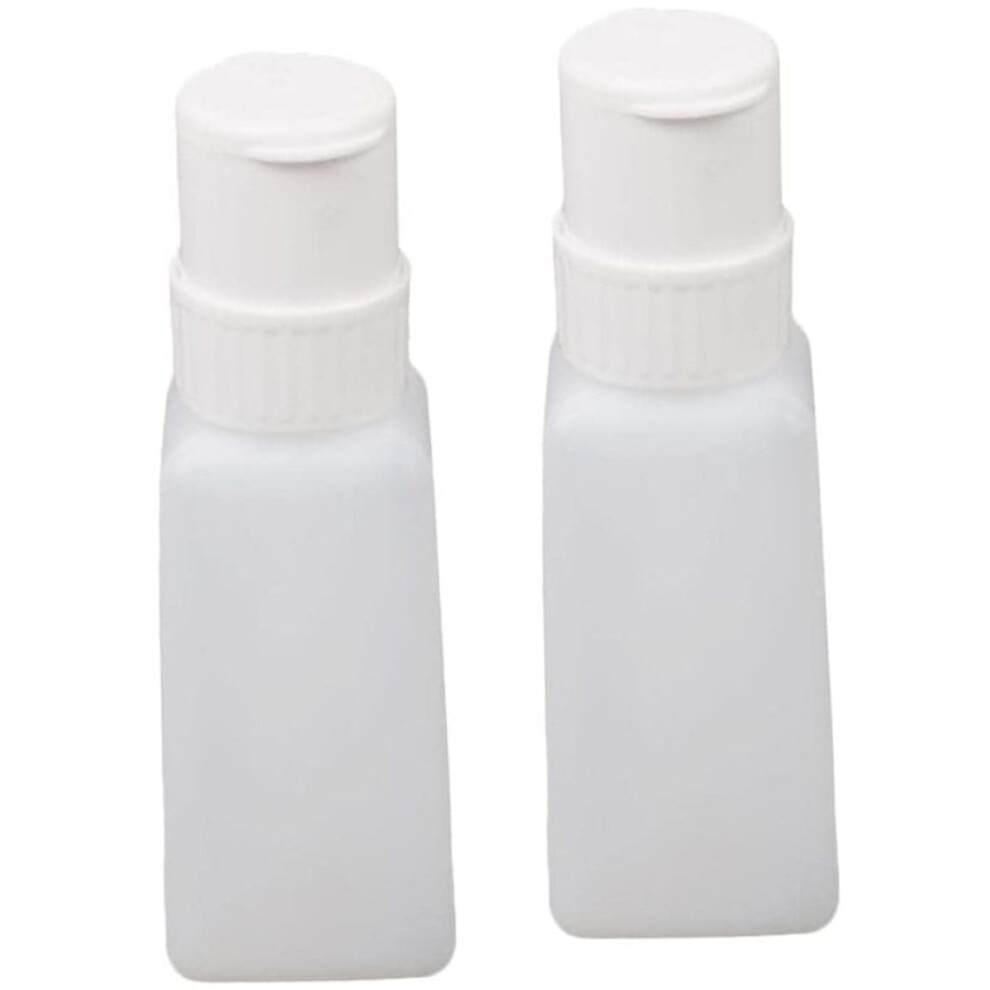 Nail Polish Remover Dispenser Bottle with Lockable Push Down Pump, Plastic 2PCS Set