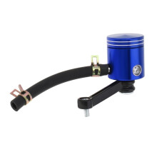 Motorcycle Brake Fluid Reservoir and Clutch Oil Cup Tank, Aluminum Alloy, Easy Install, Blue