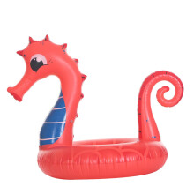 Sea Horse Shape Inflatable Swimming Ring with Bright Color Design for Adults Beach and Pool Fun