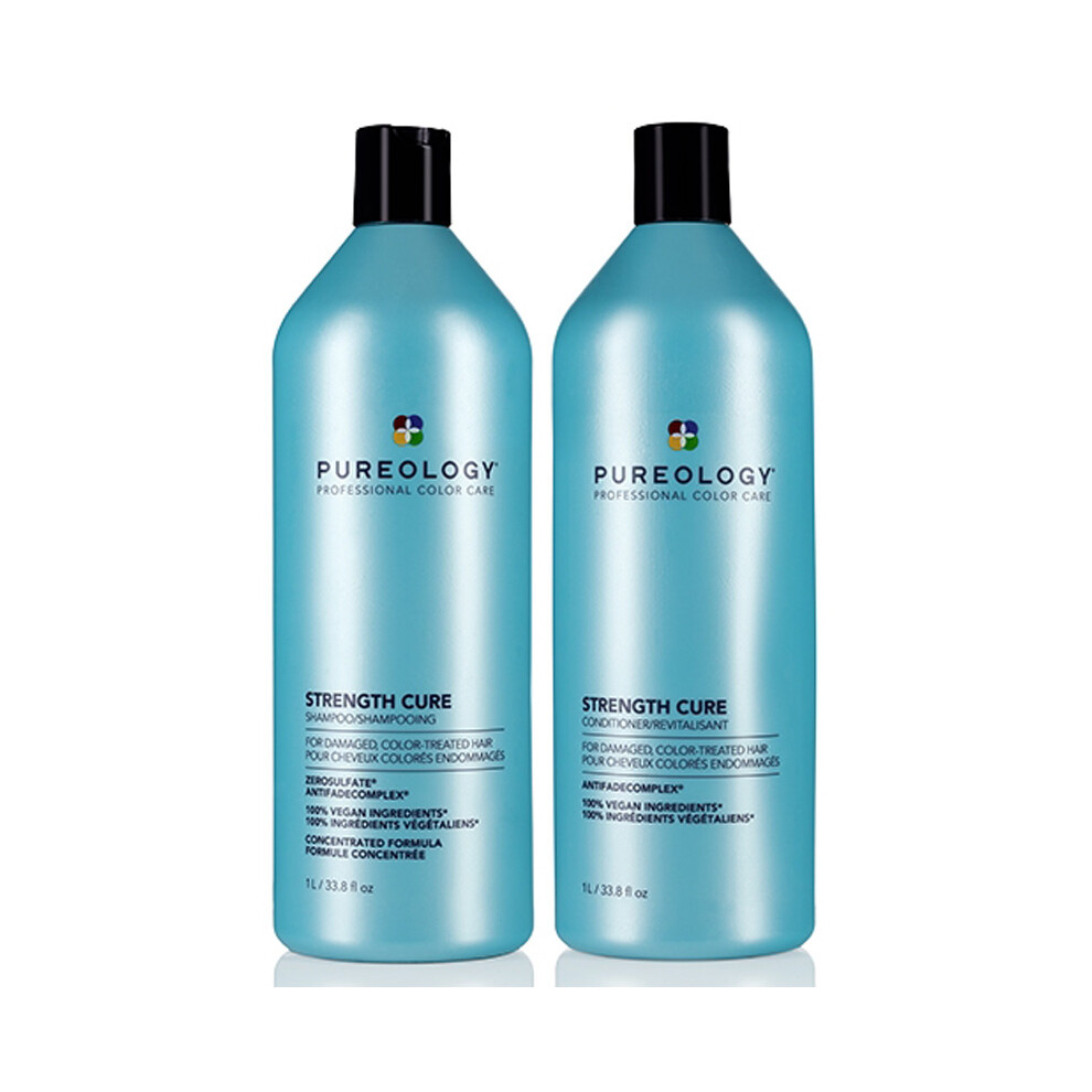 Pureology Strength Cure Shampoo 1000Ml & Conditioner 1000Ml Duo Worth