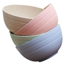 4pcs Unbreakable Microwave Safe Soup Salad Rice Noodle Bowls, Lightweight Plastic for Family Kitchen