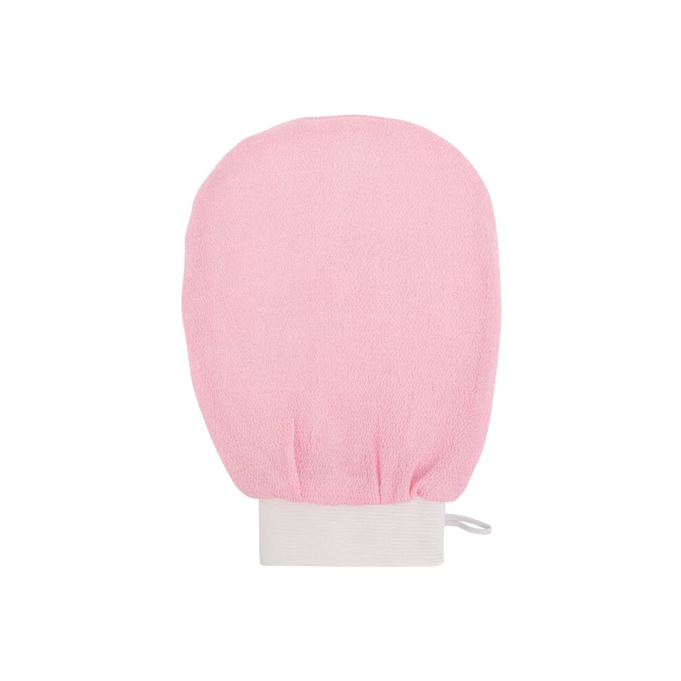Pink Exfoliating Gloves For Dead Skin Removal, Moroccan Bath Mitt Body Scrubber For Smooth Skin,