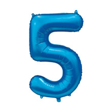 Balloon Number 5 Blue 86 cm Blue