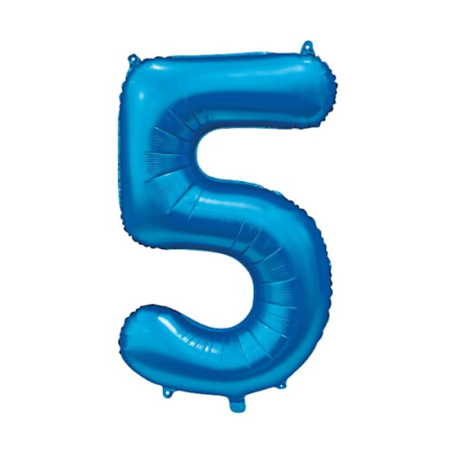 Balloon Number 5 Blue 86 cm Blue