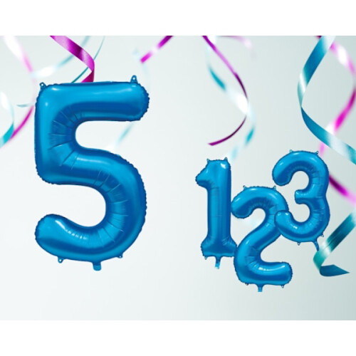 Balloon Number 5 Blue 86 cm Blue 2