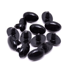 100pc Plastic Doll Eyes Craft Eyes for Crafts Crochet Toy and Stuffed Animals Oval Black 22x15mm Pin: 6mm