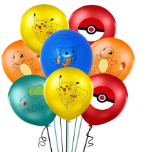 20 pcs Pikachu Children's Party Balloon Arch Happy Birthday 20 random balloons
