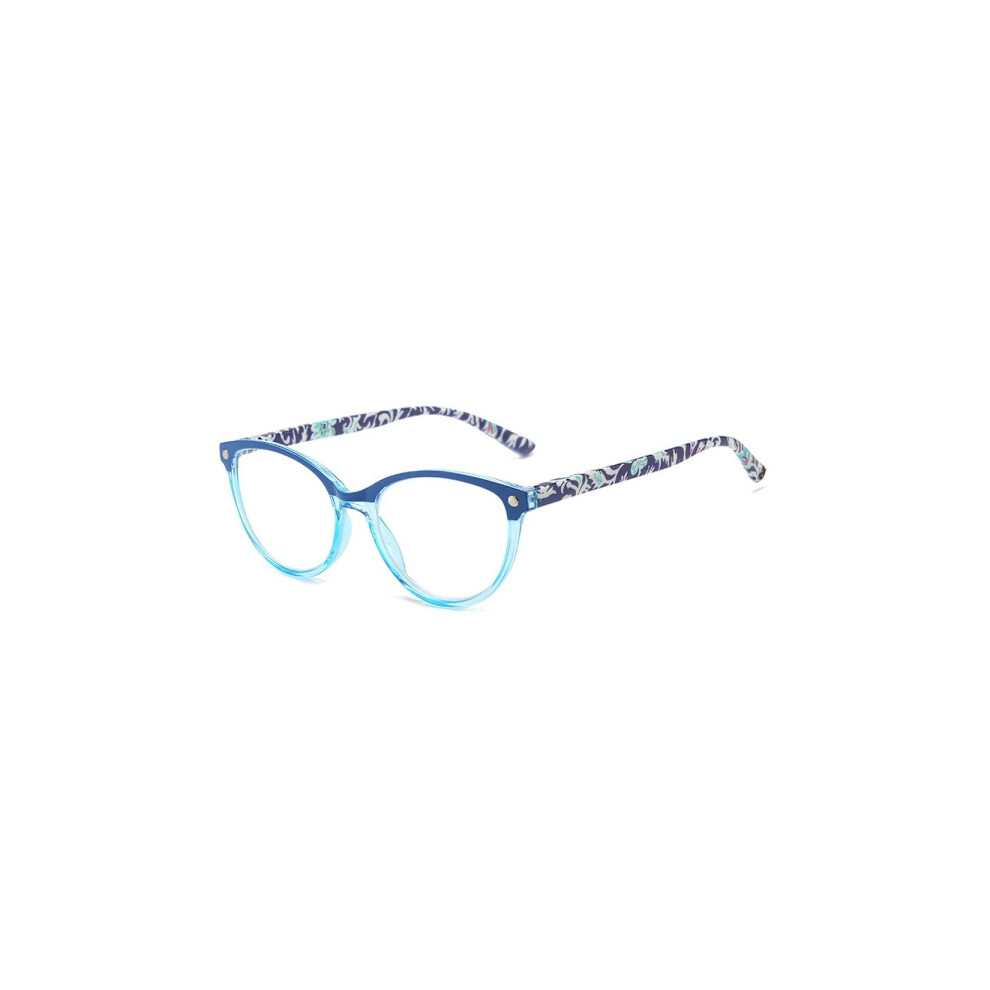 Blue/Light Anti- Reading Glasses Round Glasses Strength Strength 250