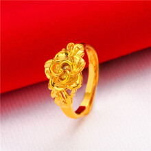 Gift Adjustable Elegant Flower Classic Heart Fashion Jewelry Korean Style Ring Gold Ring Women Sargin Ring K