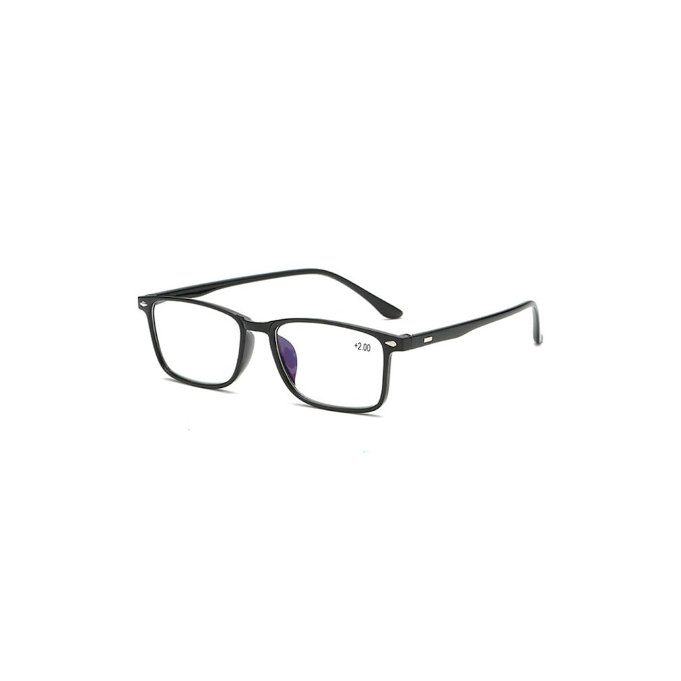 Effective Comfortable Anti-Blue Light Reading Glasses (+1.0 - +4.0) Black +4