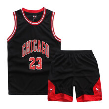 Hot 2025 Michael Jordan No. 23 Chicago Bulls basketball jersey set kids youth uniform W black Black Black M (130-140CM) M (130-140CM) Black