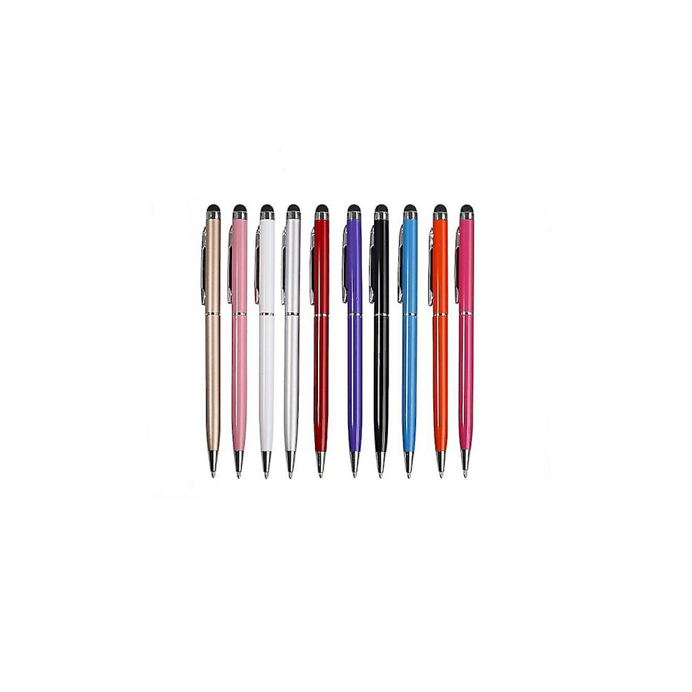 10Pcs Capacitive Touch Screen Pens With Stylus, Soft Touch 2 In 1 Stylus Ballpoint Pen Black 9048212735298