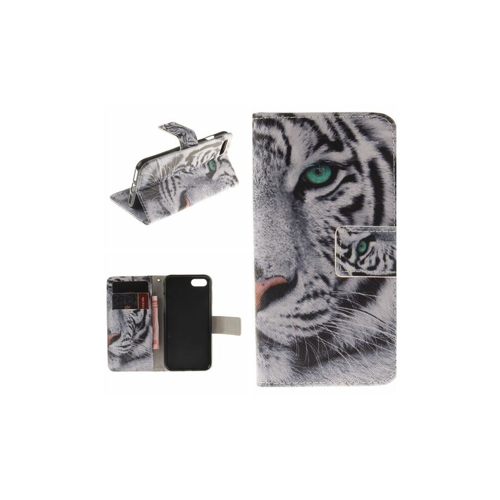 Wallet Case Compatible With Iphone Se (2020) - Tiger White 9048212735359