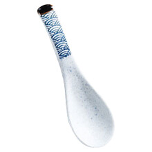 2 Pcs Japanese Spoon Dinnerware+sets Ramen Noodle Soup Spoons Printable Ceramics
