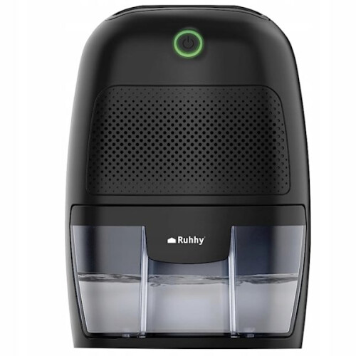 Effective dehumidifier for damp rooms - 600 ml capacity Black