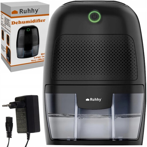 Effective dehumidifier for damp rooms - 600 ml capacity Black 2