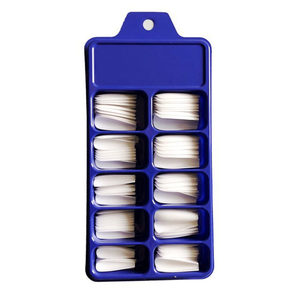 XM Culture 100Pcs/Set Fake Nails Full Cover Detachable Manicure Accessories Solid Color False Nail for Party