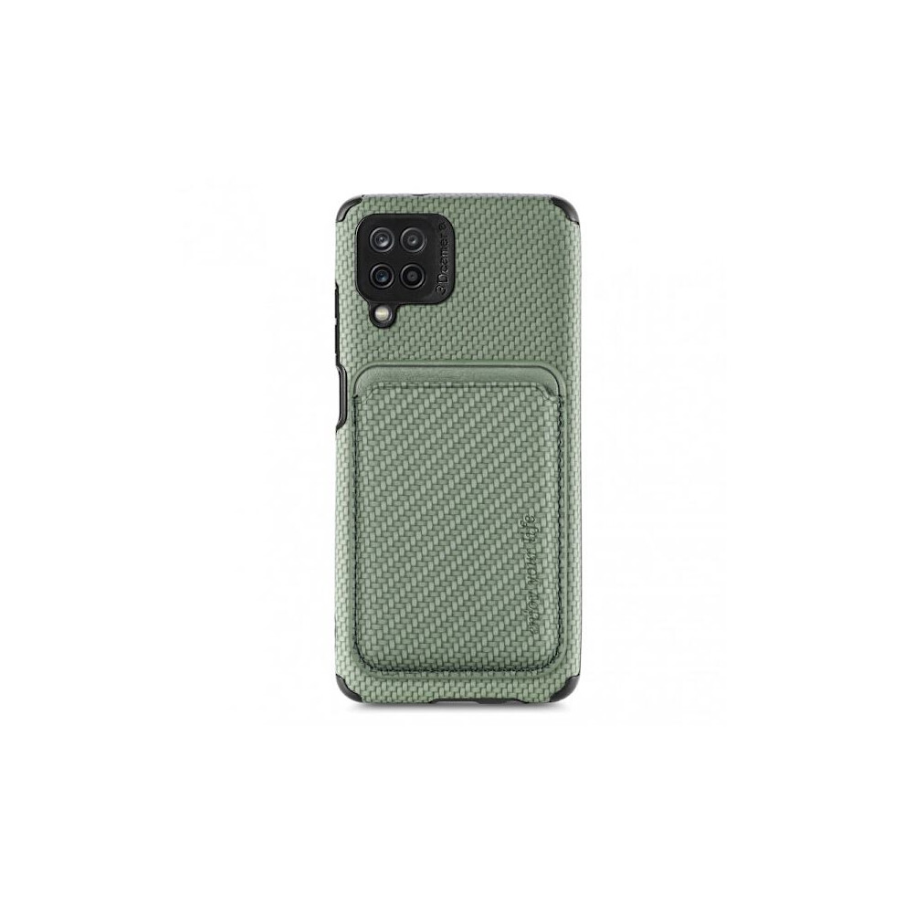 Compatible With Samsung A12 5G Shockproof Case With Magnetic Card Holder Magsafe Rfid - Green 9048212790815