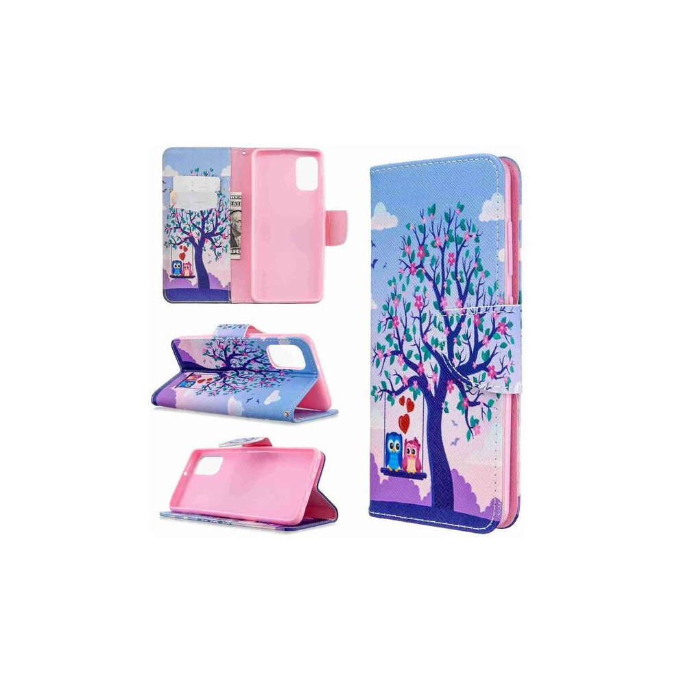 Wallet Case Compatible With Samsung Galaxy A51 Â Owls On A Swing 9048212790969