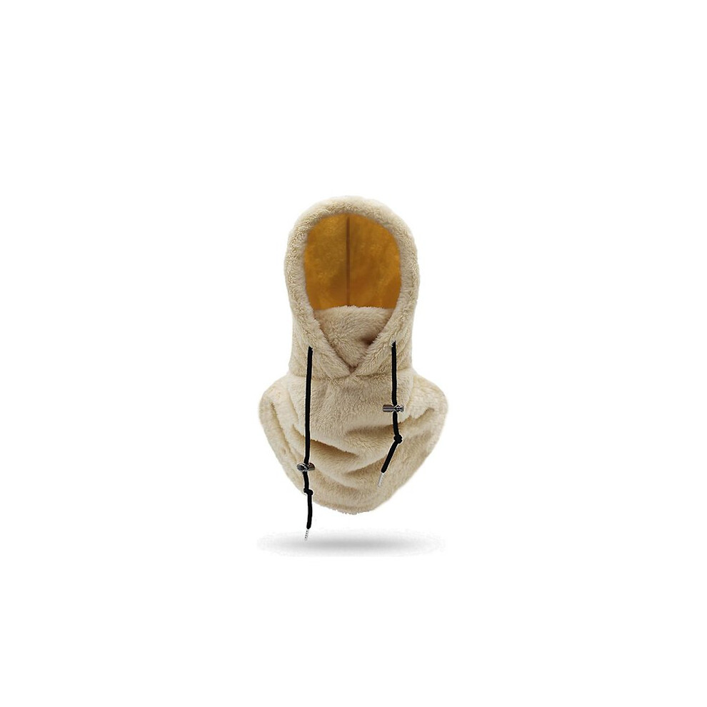 Sherpa Hood Ski Mask Winter Balaclava Cold Weather Windproof Adjustable Warm Hood Cover Hat Cap Scarf[Db] Khaki 9048212793014