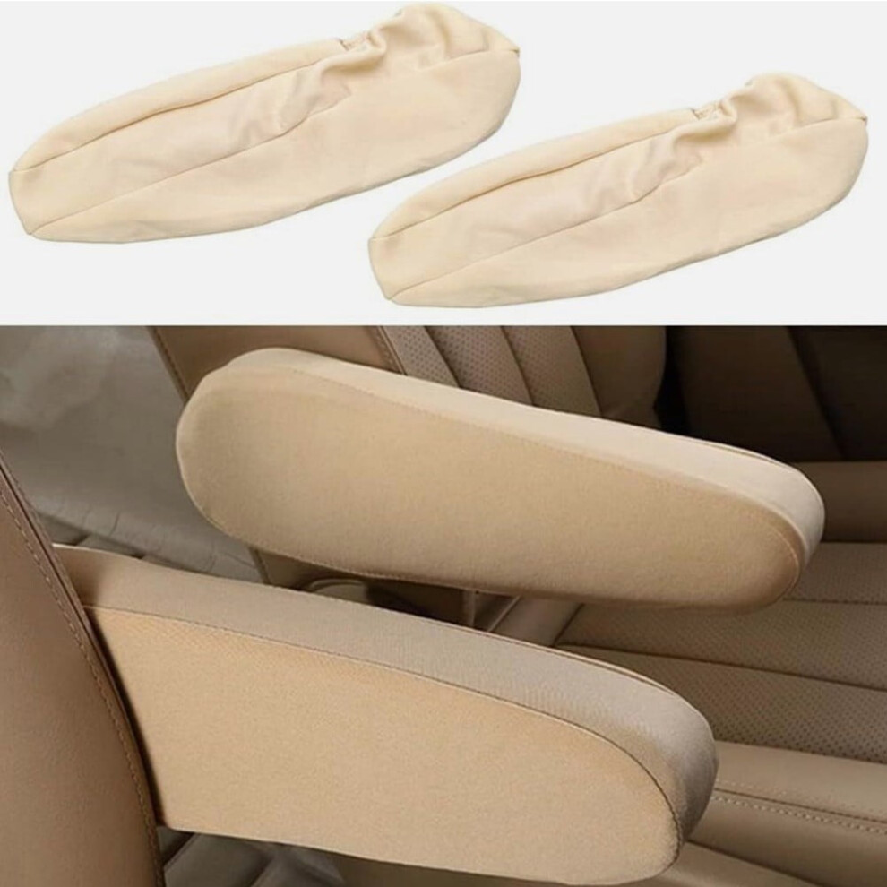1 Pair Elastic Cloth Fabric Armrest Cover Universal For Car Auto Truck Suv Black 9483153198328