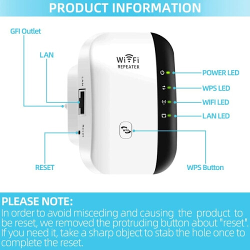 WiFi Range Extender Repeater, 300Mbps Wireless Router Signal Sup 1