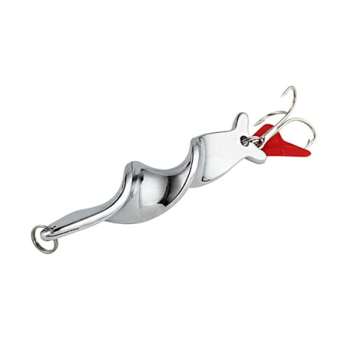 Spoon pull spinning screw in silver - Multiple sizes 75 mm