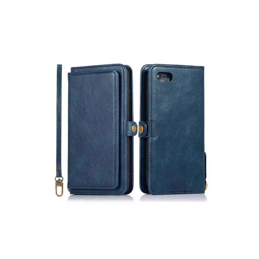 Compatible With Iphone Se 2020 - Smooth Wallet Case Dark Blue 9058772550200