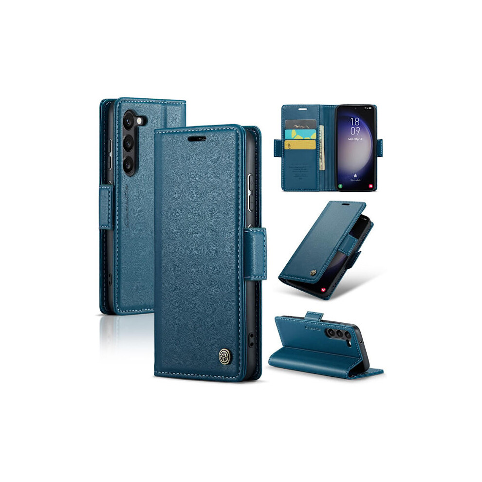 Caseme Slim Wallet Case Rfid Protection Compatible With Samsung Galaxy S24 Plus Bl Blue 9058772550040