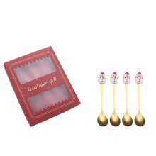 Stainless Steel Spoon Creationary Christmas Tableware Coffee Spoon Dessert Spoon Gift Box Set