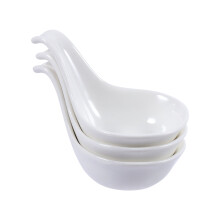 3Pcs Ceramic Sauce Dishes Creative Caviar Spoon Black Truffle Goose Liver Plate