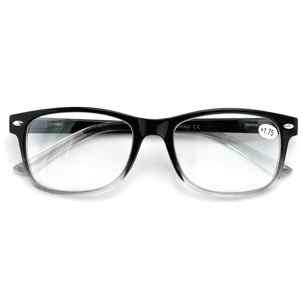 V.W.E. Rectangular Lightweight Reading Glasses - Anti-Reflective Coating - Spring Hinge Reader AR