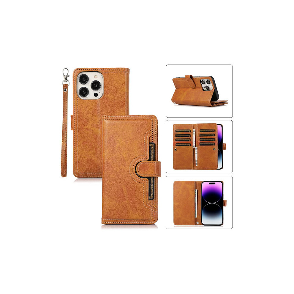 Wallet Case Multi-Slot Compatible With Iphone 16 Pro Max Cognac 9058772050441