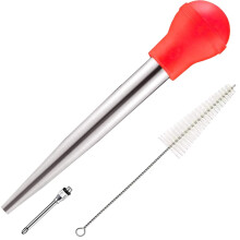 Turkey Needle Set Seasoning Injection Tool Bulb Syringe Flavor Injector Marinades Marinated Pork