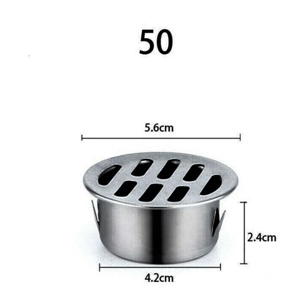 Aceovo 304 Stainless Steel Thicken Drainage Roof Patio Round Flat Floor Drain Cover 50Mm 9058772052209